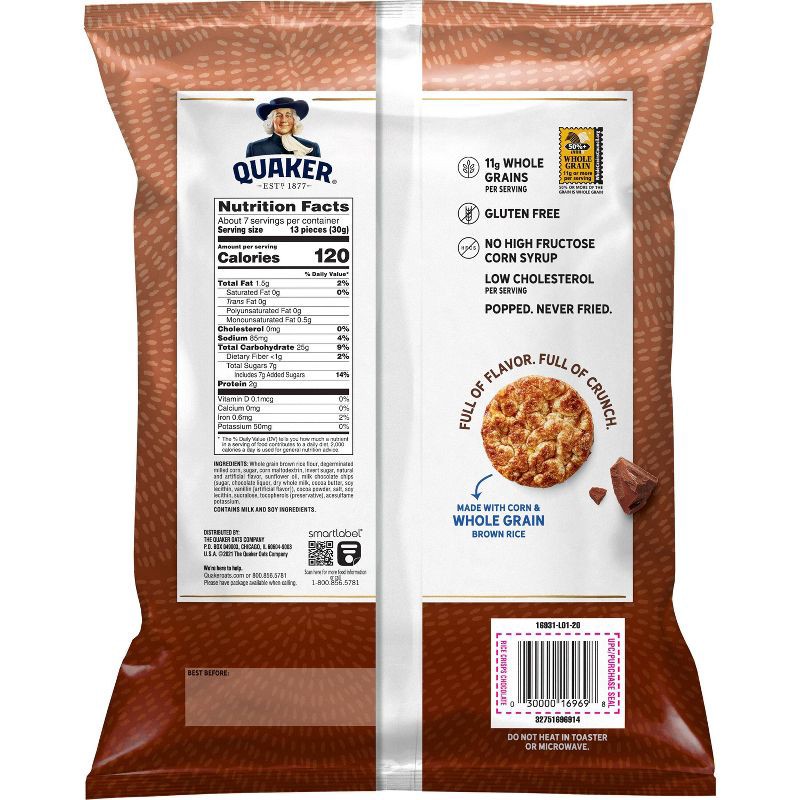 slide 2 of 5, Quaker Chocolate Gluten Free Popped Rice Crisps - 7.04oz, 7.04 oz