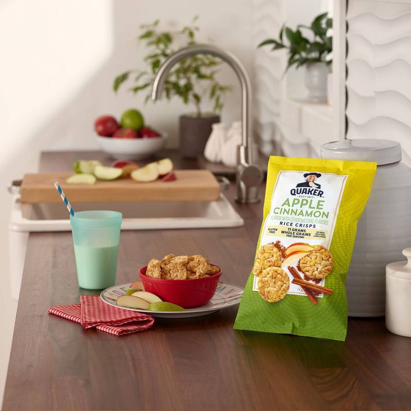 slide 5 of 5, Quaker Apple Cinnamon Gluten Free Popped Rice Crisps - 7.04oz, 7.04 oz