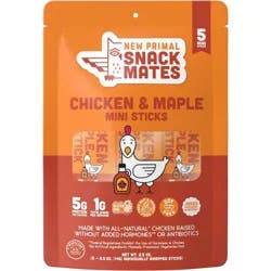 The New Primal Snack Mates Chicken & Maple Mini Meat Sticks - 2.5oz/5ct