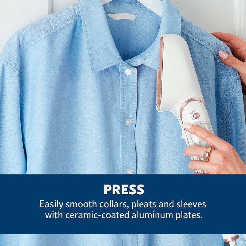 slide 5 of 22, Conair Steam Stylist: Handheld Garment Steamer for Clothing, Travel, 1000W, Detachable Water Tank, 5 Min Steam Time, 1 ct
