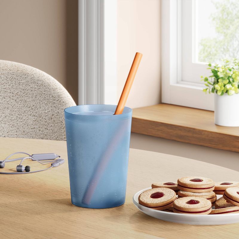 slide 2 of 3, 26oz Tall Tumbler Blue - Room Essentials™: Reusable Plastic Cup, Microwave & Dishwasher Safe, 20% Recycled Material, 26 oz