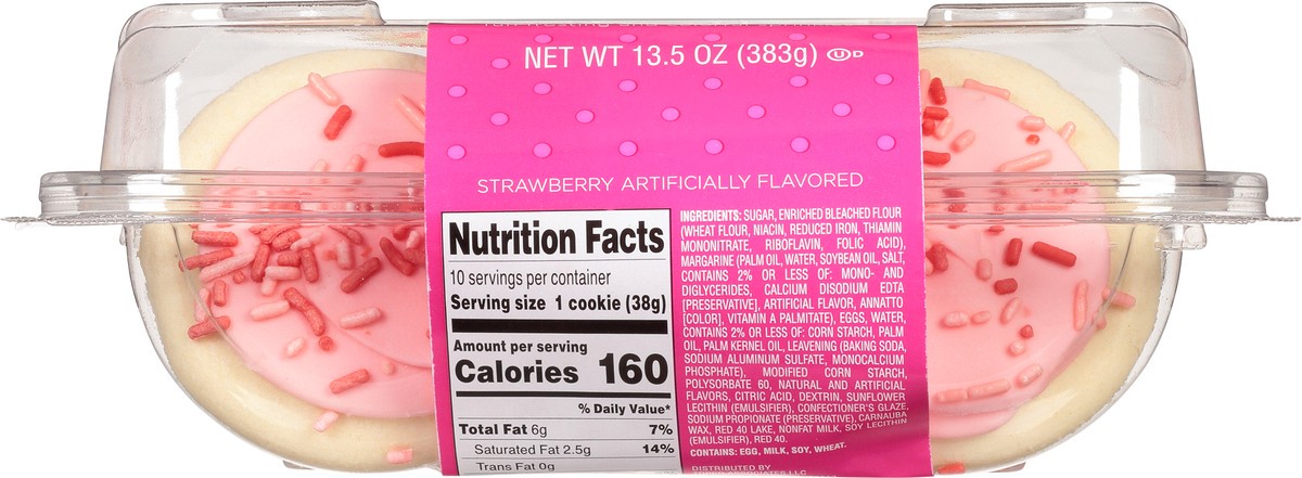 slide 13 of 15, Sweet P's Bake Shop Strawberry Frosting Frosted Sugar Cookies 13.5 oz, 13.5 oz