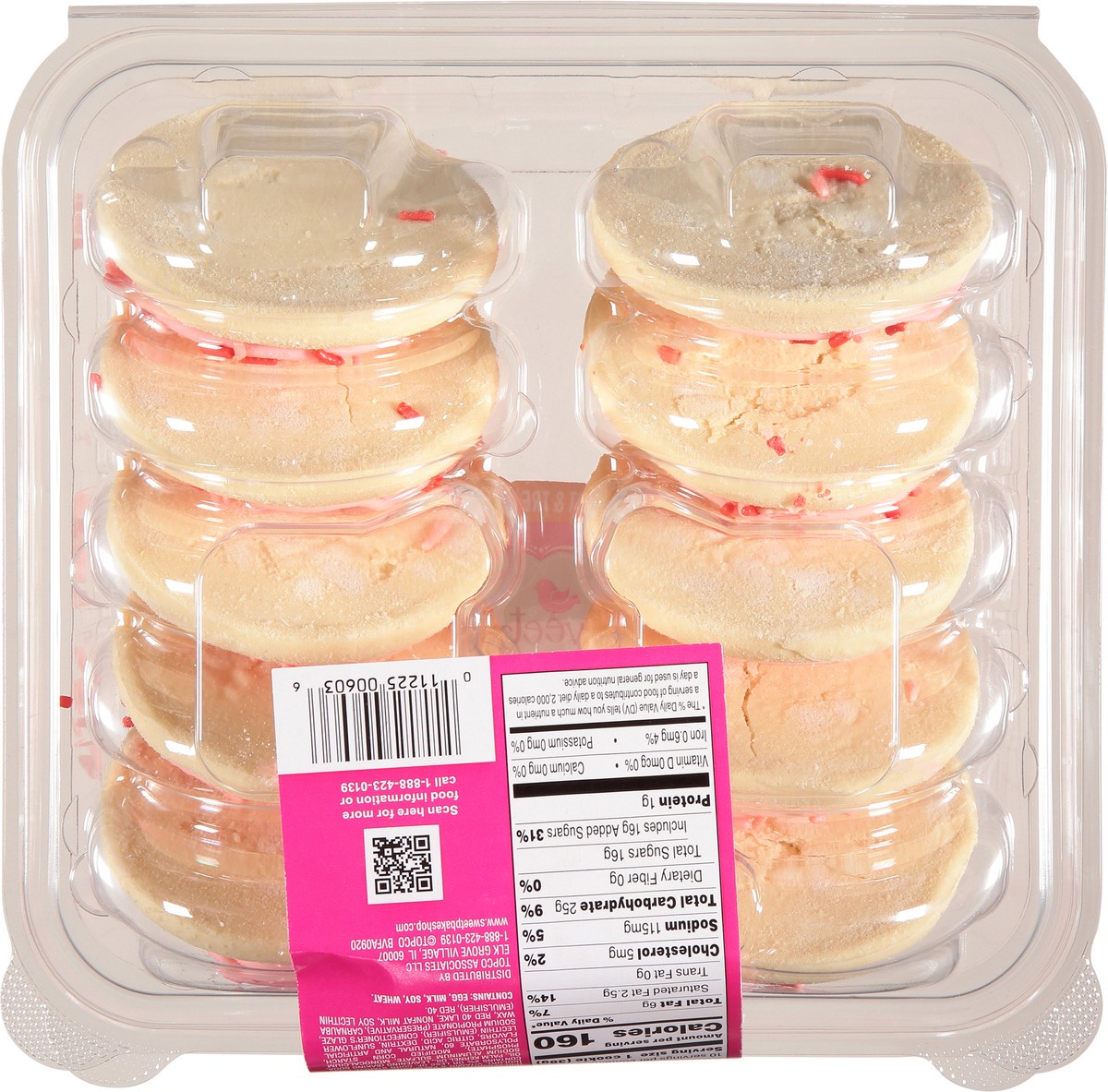 slide 4 of 15, Sweet P's Bake Shop Strawberry Frosting Frosted Sugar Cookies 13.5 oz, 13.5 oz