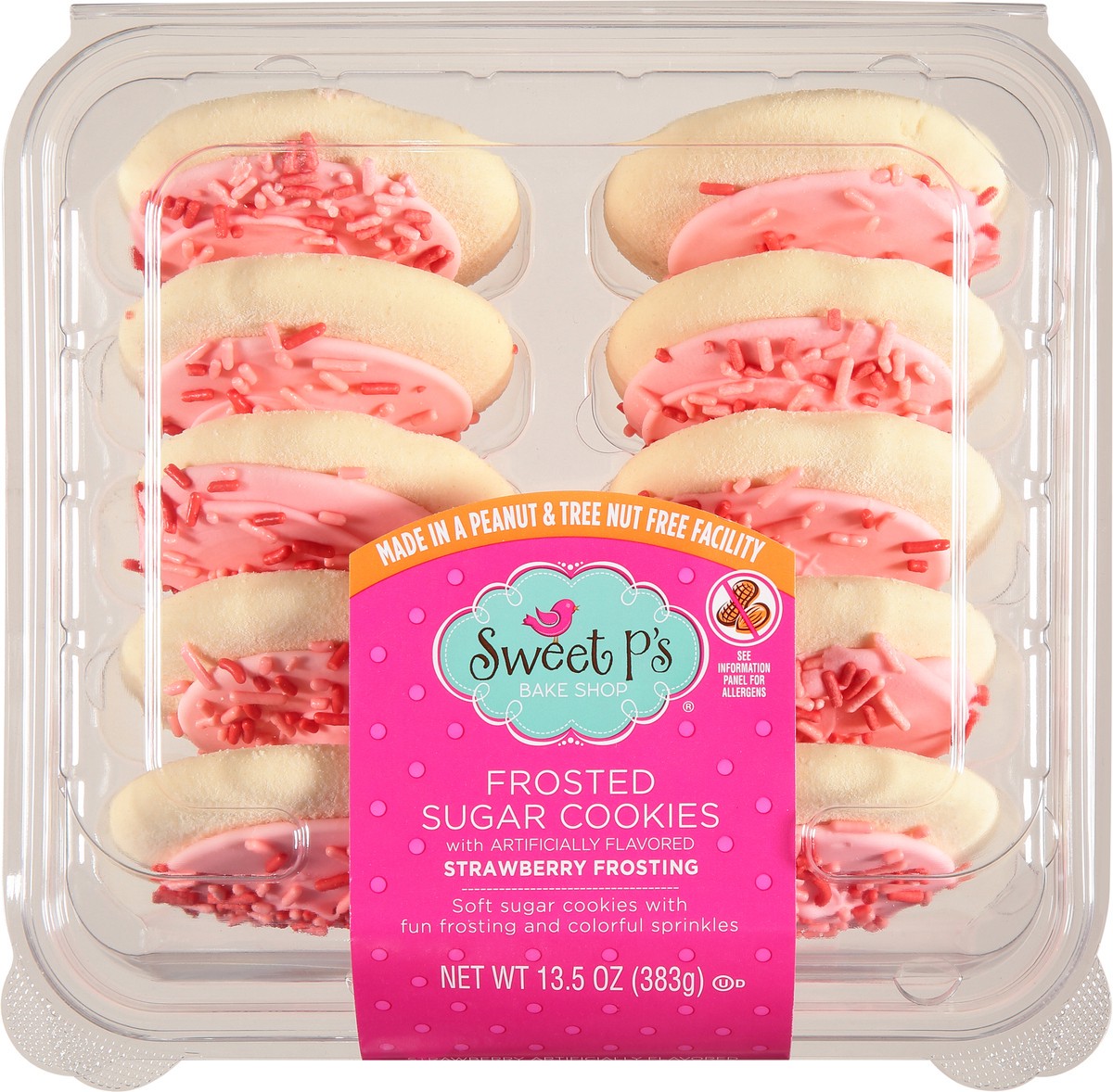 slide 11 of 15, Sweet P's Bake Shop Strawberry Frosting Frosted Sugar Cookies 13.5 oz, 13.5 oz