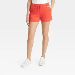 Women's Mid-Rise Fleece Shorts - Universal Thread™ Red M