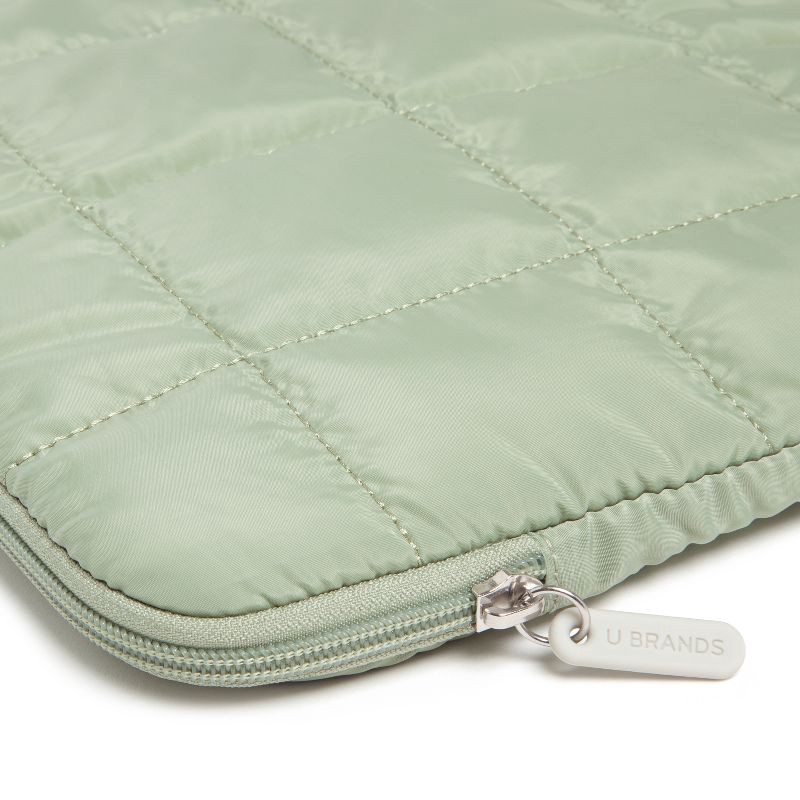 slide 5 of 7, U Brands 10"x10" Nylon Puffer Tech Pouch Matcha, 1 ct