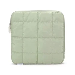 U Brands 10"x10" Nylon Puffer Tech Pouch Matcha