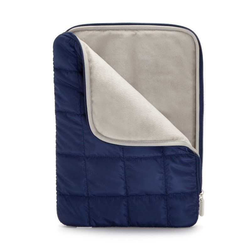 slide 4 of 7, U Brands 15"x10.5" Nylon Puffer Laptop Pouch Storm, 1 ct