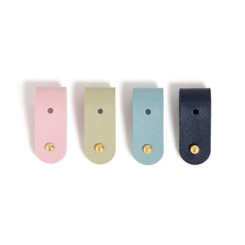 slide 3 of 6, U Brands 4ct Vegan Leather Cord Straps, 4 ct