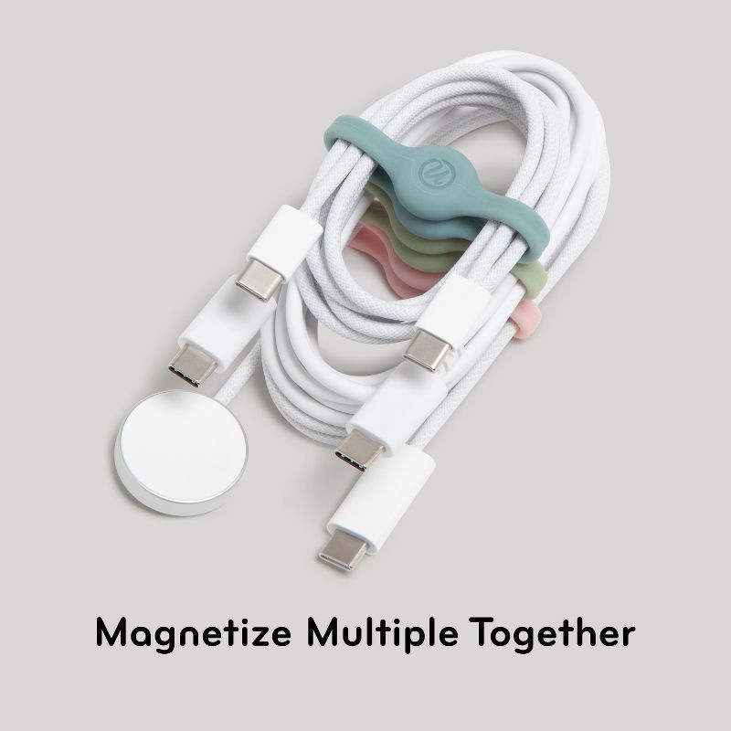 slide 6 of 6, U Brands 3ct Silicone Magnetic Cord Bands, 3 ct