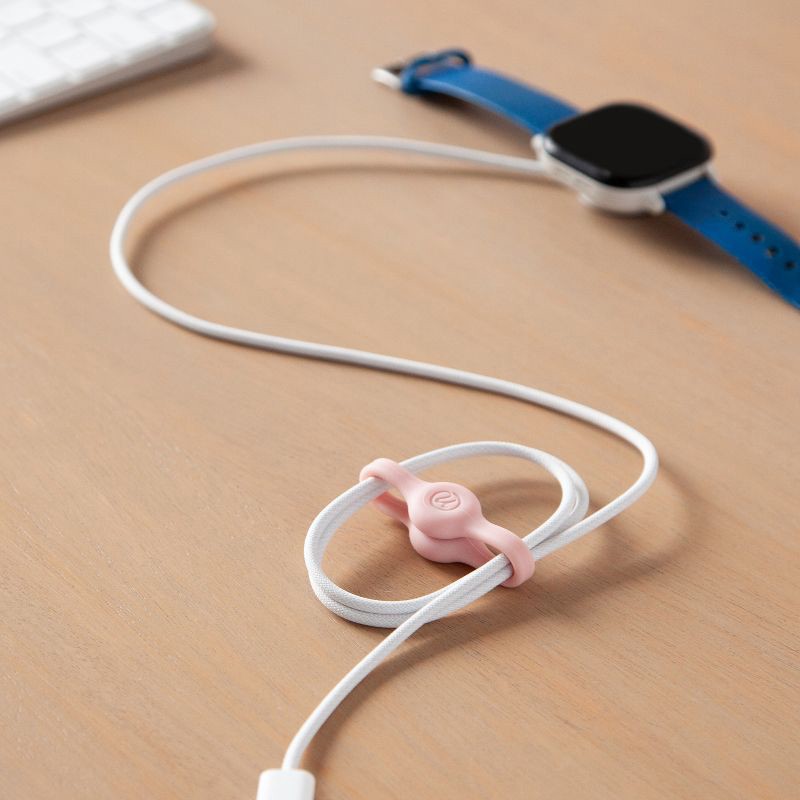 slide 2 of 6, U Brands 3ct Silicone Magnetic Cord Bands, 3 ct