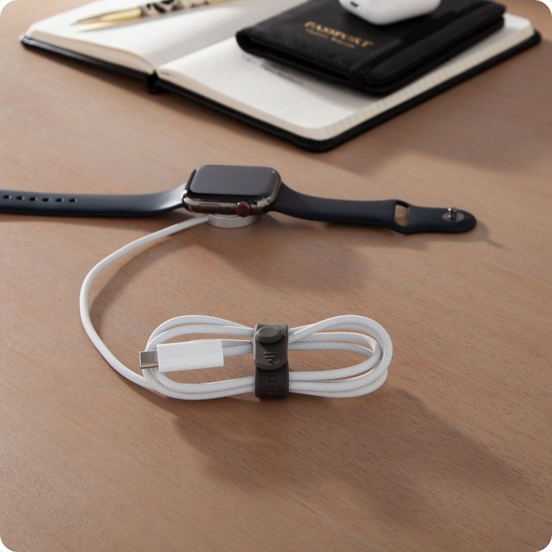 slide 2 of 7, U Brands 6ct Silicone Cord Bands, 6 ct