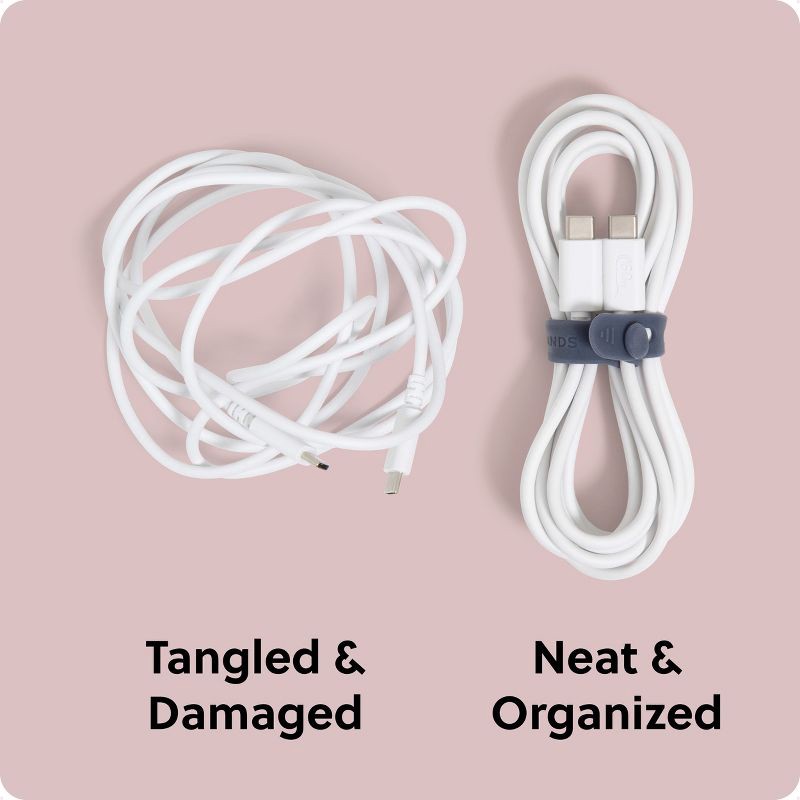 slide 5 of 7, U Brands 6ct Silicone Cord Bands, 6 ct