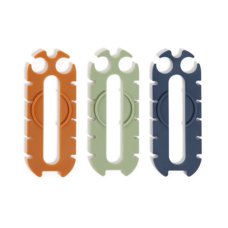 slide 3 of 6, U Brands 3ct Silicone Cord Caterpillars, 3 ct