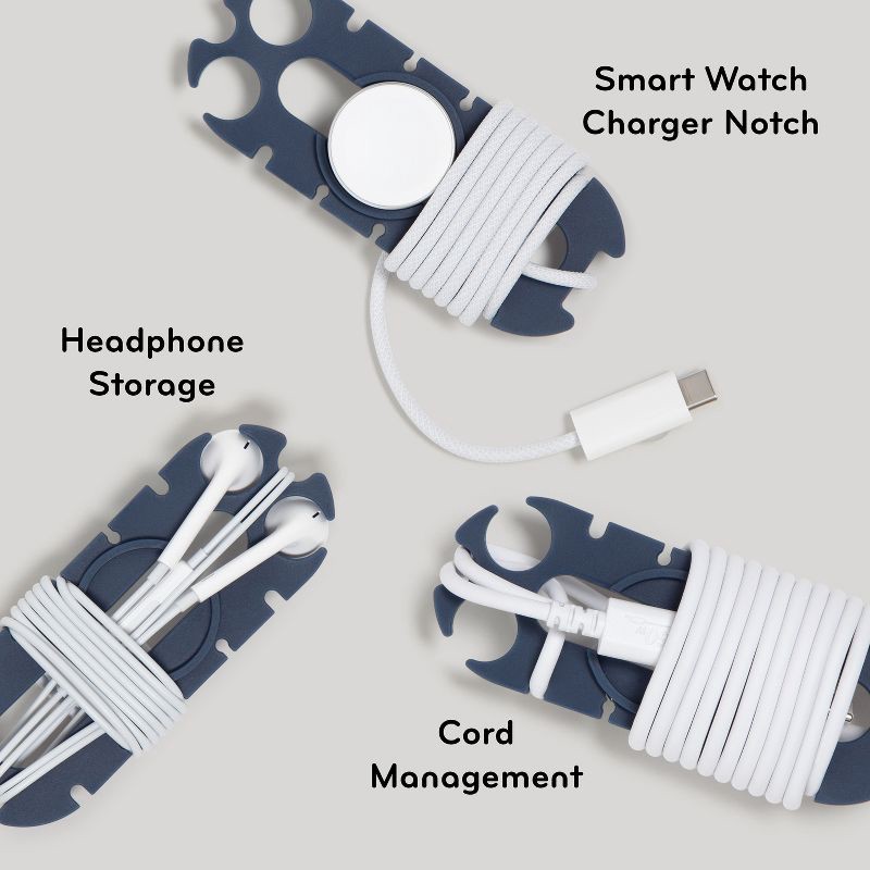 slide 6 of 6, U Brands 3ct Silicone Cord Caterpillars, 3 ct