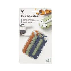 U Brands 3ct Silicone Cord Caterpillars