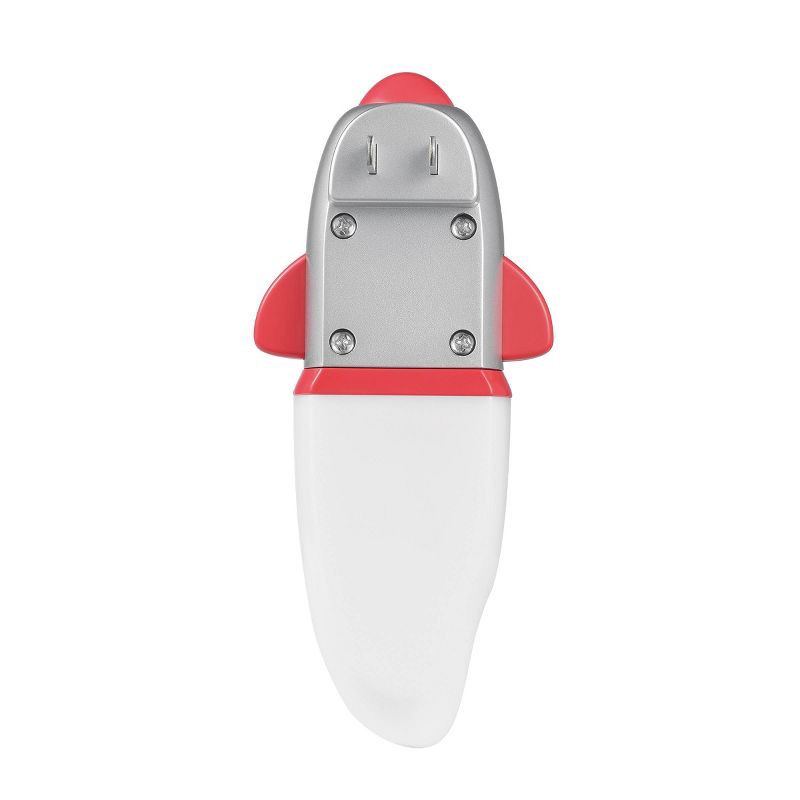 slide 4 of 8, Globe Electric Auto On/Off Rocket Night Light with Flicker Flame Light: Flickering LED Nightlight for Kids & Toddlers, 1 ct