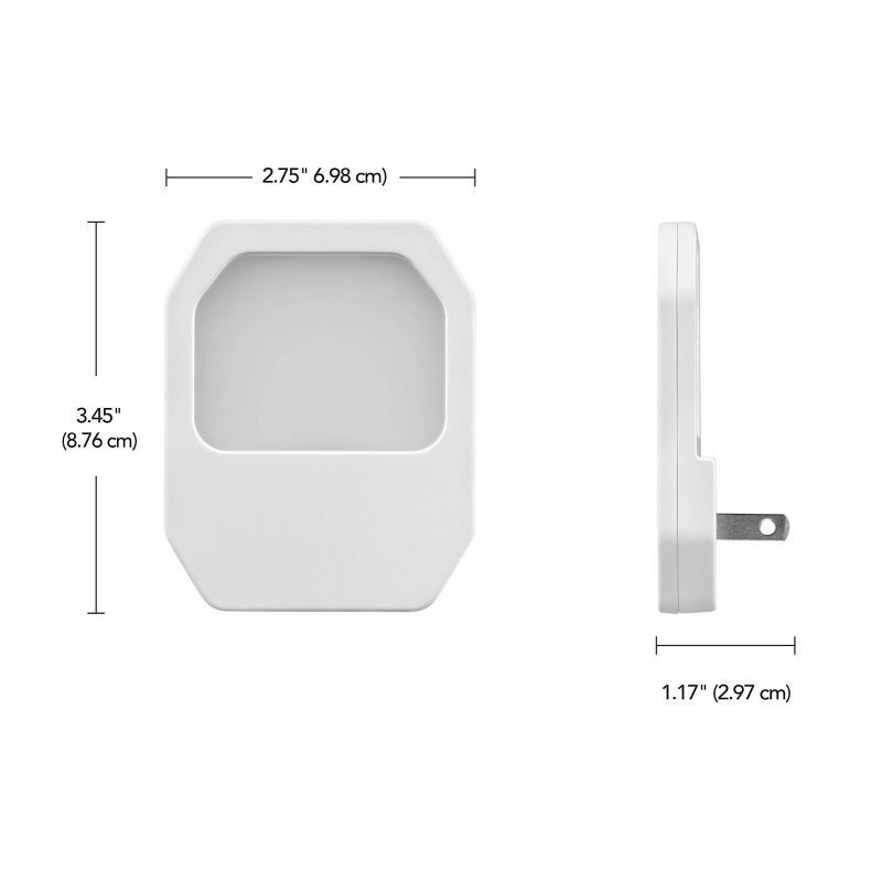slide 5 of 8, Globe Electric 2pk LED Always on Flat Panel Night Lights, 2 ct