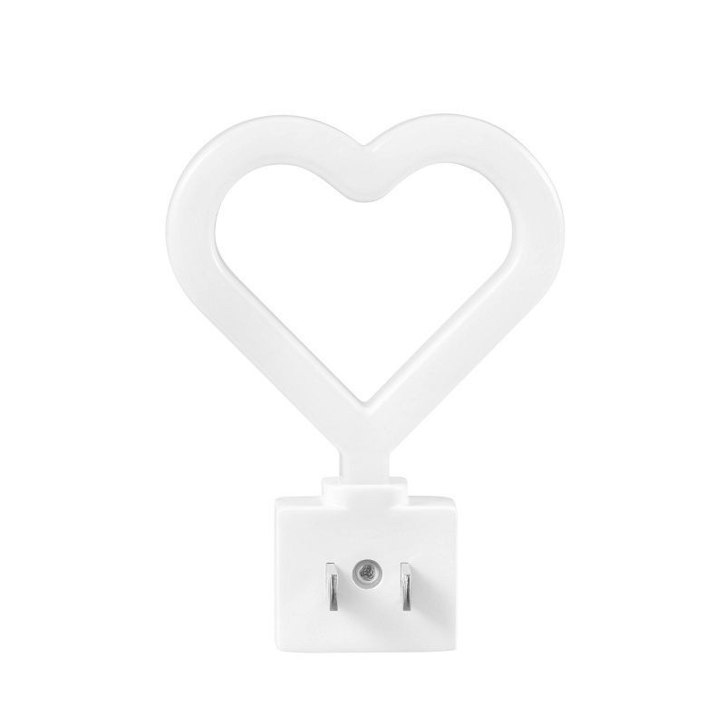slide 4 of 8, Globe Electric Auto On/Off Neon Pink Heart Night Light, 1 ct