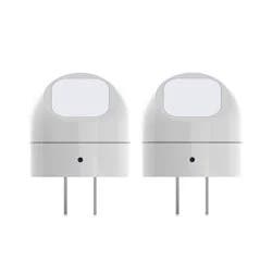 Globe Electric 2 pack LED Auto On/Off Rotating Night Lights: Wall Plug Nightlight for Kids', Plugin, White, No Assembly Required