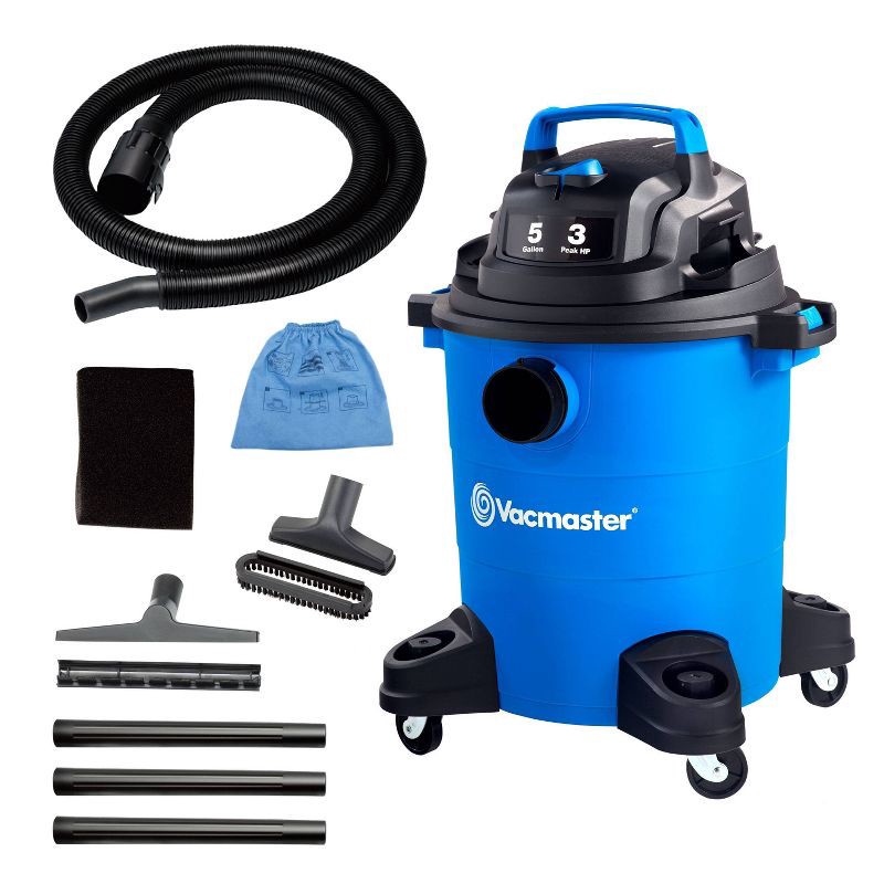 slide 2 of 9, Vacmaster 5gal 3 Peak HP Wet/Dry Vacuum, 5 gal