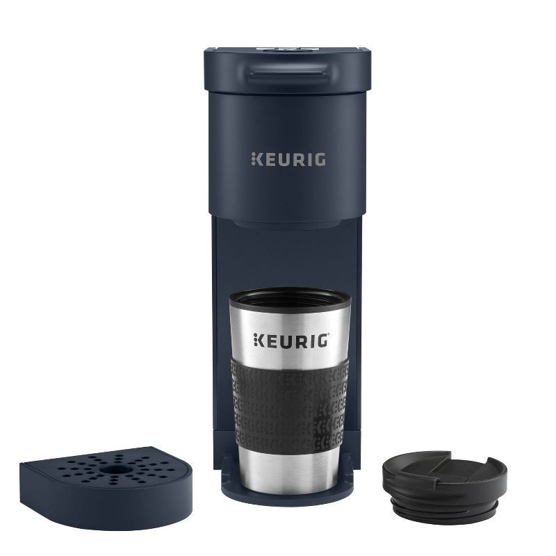 slide 6 of 13, Keurig K-Mini Go Single-Serve K-Cup Pod Coffee Maker Navy: Compact Electric Brewer, 12 oz Capacity, Plastic, Blue, 12 oz