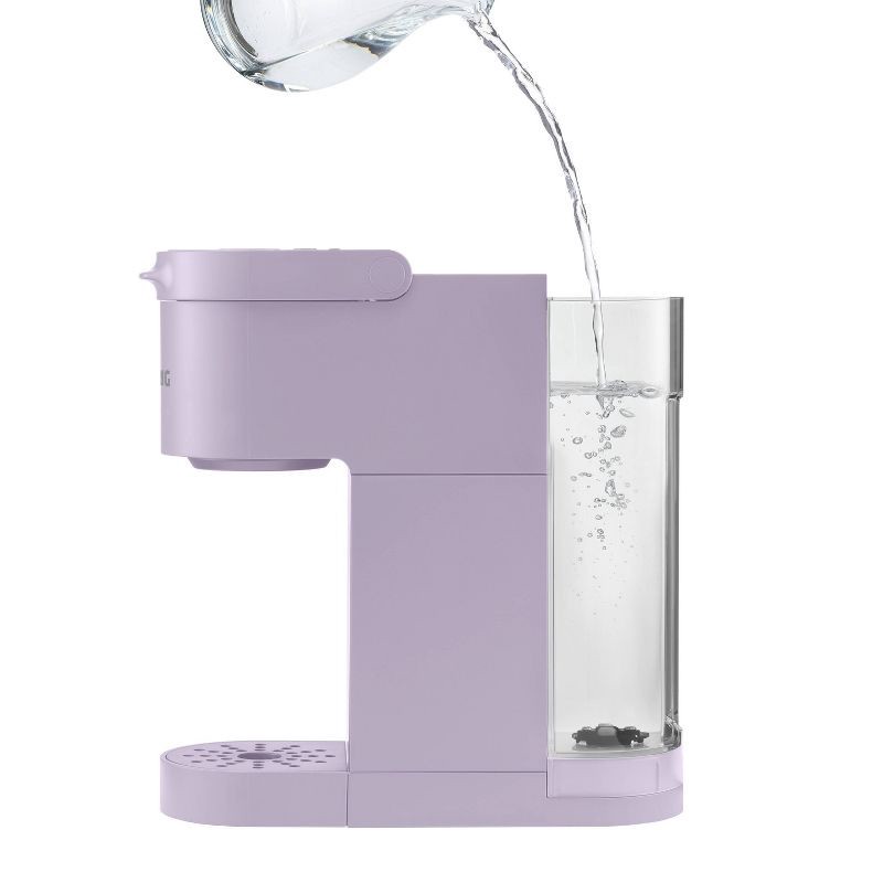slide 8 of 13, Keurig K-Mini Go Single-Serve K-Cup Pod Coffee Maker Violet: Compact Electric Brewer, 12 oz Capacity, Uses K-Cups & Pods, 12 oz