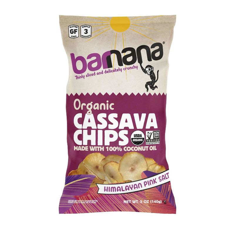 slide 1 of 2, Barnana Organic Cassava Chips Himalayan Pink Sea Salt - 5oz, 5 oz