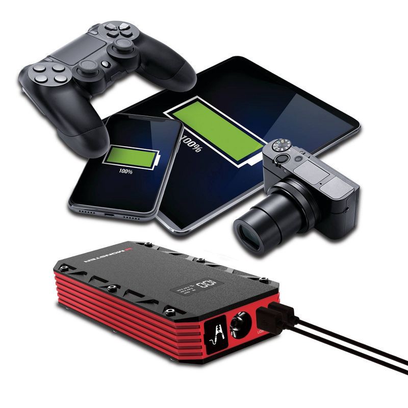 slide 13 of 14, Monster 8000MAH Portable Jump Starter Power Bank and Flashlight, 1 ct