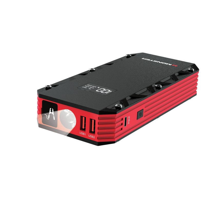 slide 5 of 14, Monster 8000MAH Portable Jump Starter Power Bank and Flashlight, 1 ct
