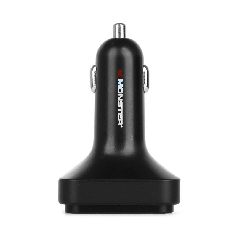 slide 5 of 6, Monster Wireless FM Transmitter with 20Watt USB-C and 3D Surround Sound: Bluetooth Car Accessory, Black, Lifetime Warranty, 1 ct