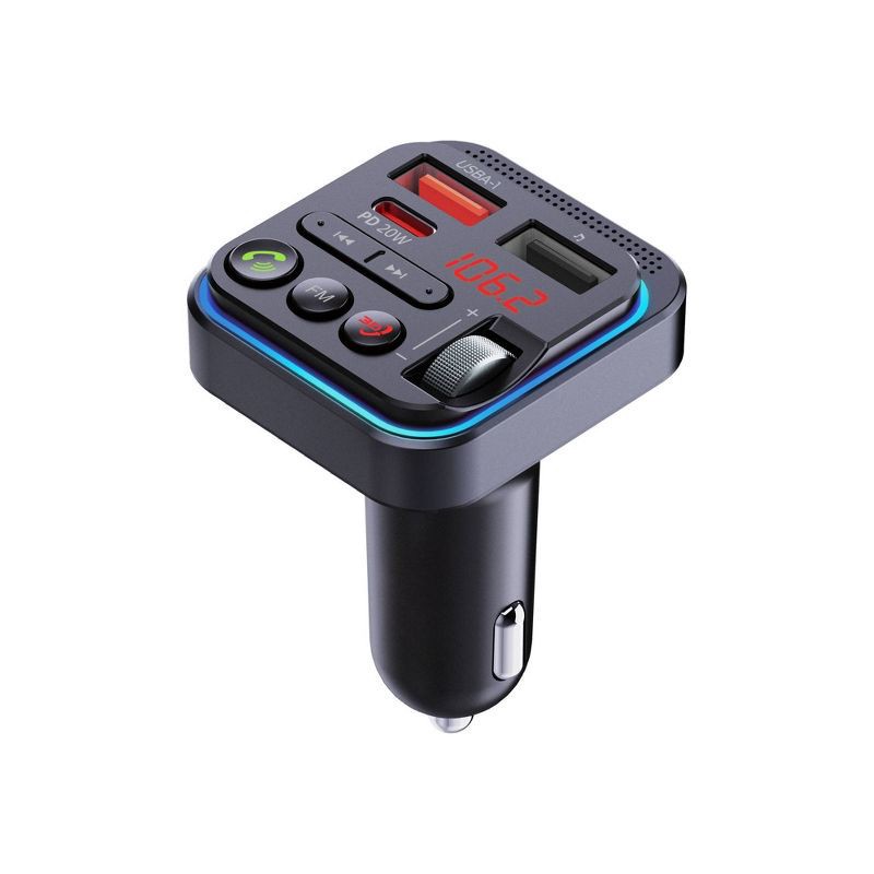 slide 1 of 6, Monster Wireless FM Transmitter with 20Watt USB-C and 3D Surround Sound: Bluetooth Car Accessory, Black, Lifetime Warranty, 1 ct
