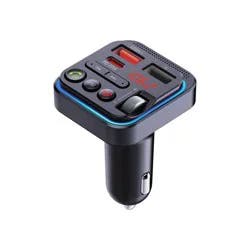 Monster Wireless FM Transmitter with 20Watt USB-C and 3D Surround Sound: Bluetooth Car Accessory, Black, Lifetime Warranty