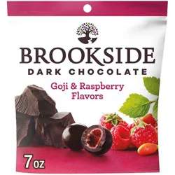 Brookside Dark Chocolate, Goji And Raspberry Flavored Snacking Chocolate - 7oz