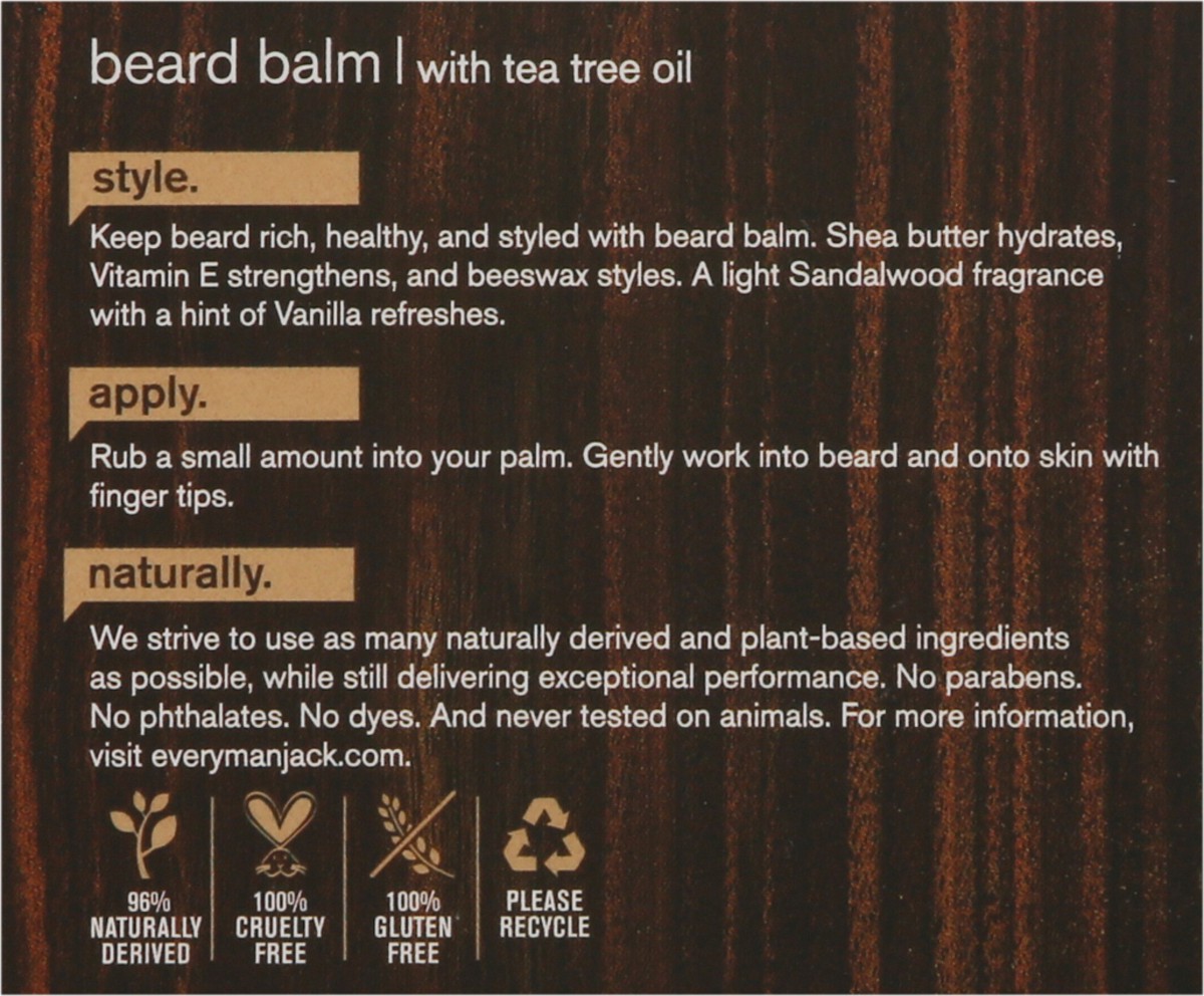 slide 9 of 9, Every Man Jack Sandalwood Grooming Beard Balm for Men, Naturally Derived, 2 oz, 2 oz