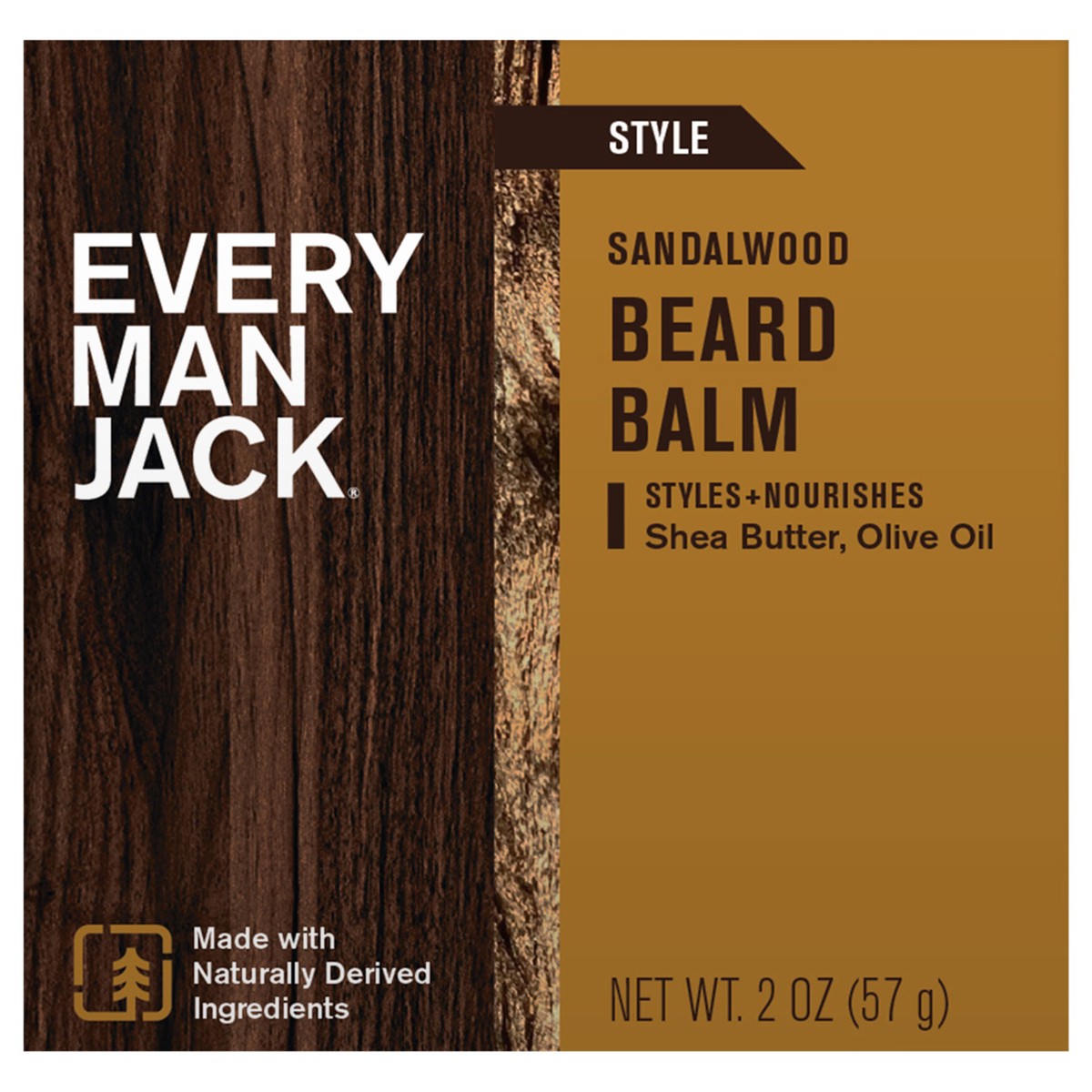 slide 1 of 9, Every Man Jack Sandalwood Grooming Beard Balm for Men, Naturally Derived, 2 oz, 2 oz