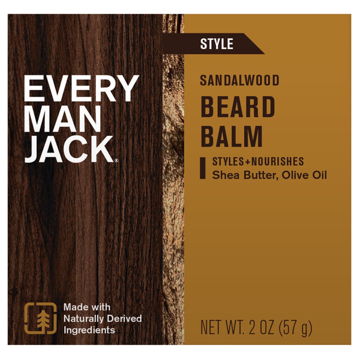 slide 1 of 9, Every Man Jack Sandalwood Grooming Beard Balm for Men, Naturally Derived, 2 oz, 2 oz