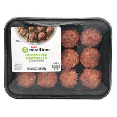 slide 1 of 1, Hy-Vee Mealtime Homestyle Meatballs, 16 oz