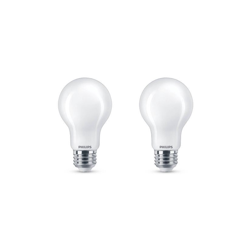 slide 2 of 7, Philips UltraDef LED 75W Frosted Soft White A19 2P: 9W Dimmable Light Bulbs, 1100 Lumens, E26 Base, 2700K, 2 Pack, 2 ct