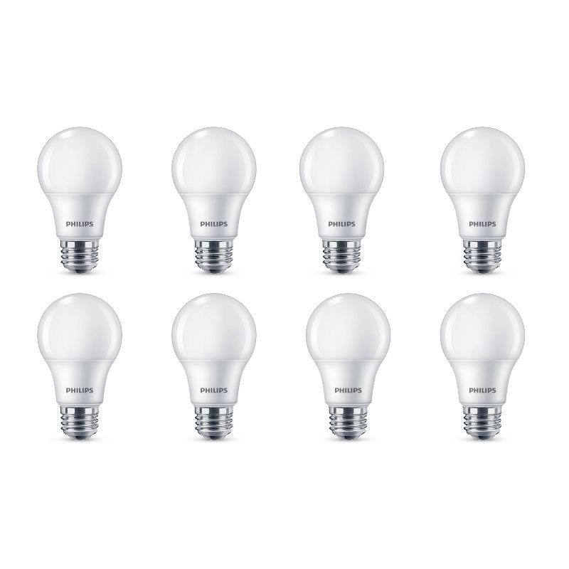 slide 2 of 6, Philips LED 40W Frosted Soft White Non-Dim A19 8P (T20): 450 Lumens, 2700K, E26 Base, 10-Year Life, Damp Location Suitable, 1 ct