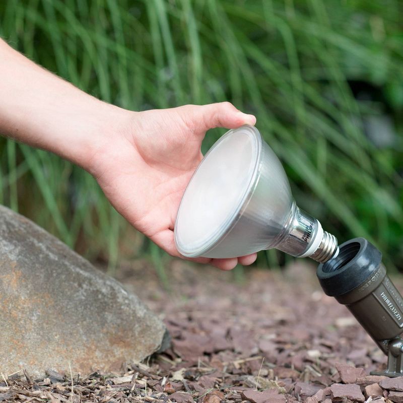 slide 3 of 5, Philips LED 120W Bright White PAR38 1P: Dimmable Outdoor Flood Light Bulb, 120V, Energy Star Certified, 3000K, E26 Base, 1 ct