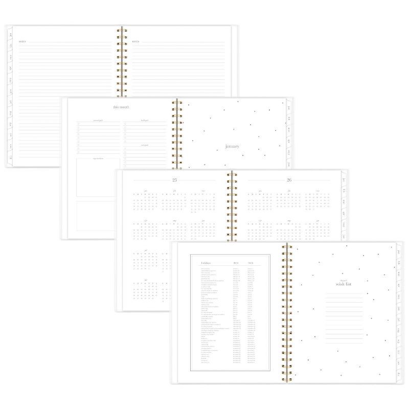 slide 2 of 9, Sugar Paper Essentials 2025 Weekly/Monthly Planner 9.5"x11" Frosted Dusty Blue Stripe: Personal Agenda, Non-Toxic, Acid-Free, 1 ct