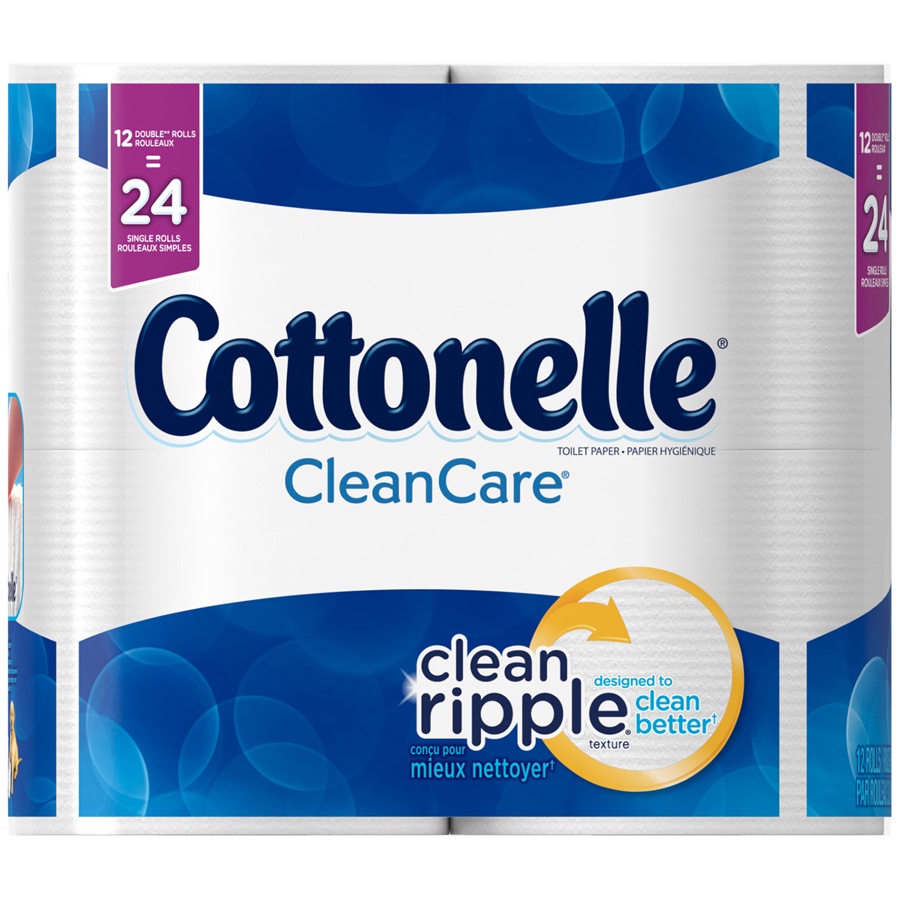 slide 2 of 3, Cottonelle Clean Care Double Rolls, 12 ct