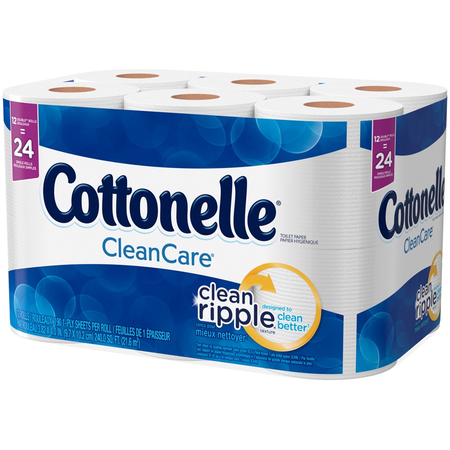 slide 3 of 3, Cottonelle Clean Care Double Rolls, 12 ct