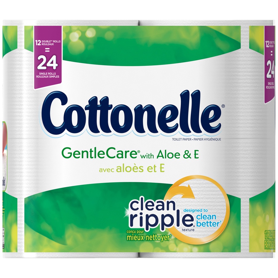 slide 3 of 3, Cottonelle Gentlecare Toilet Paper, 12 ct