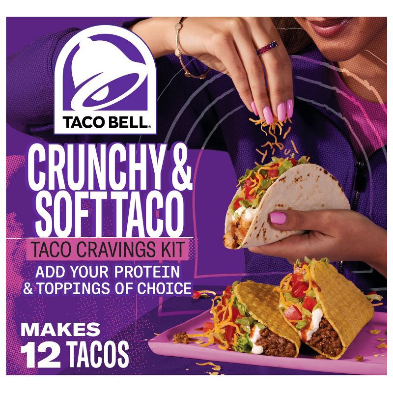 slide 1 of 9, Taco Bell Crunchy & Soft Taco Kit - 12.9oz, 12.9 oz