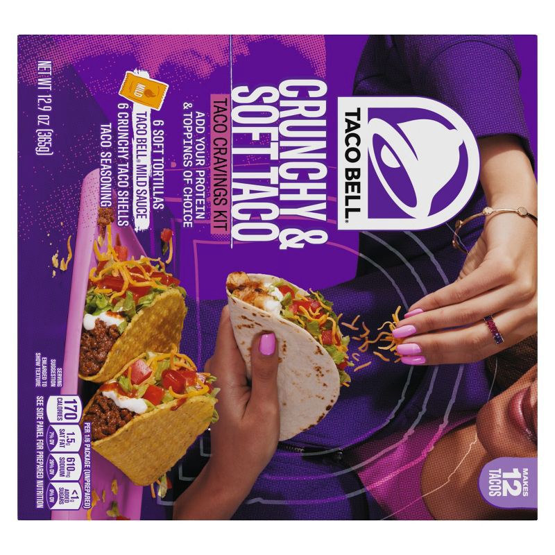 slide 9 of 9, Taco Bell Crunchy & Soft Taco Kit - 12.9oz, 12.9 oz