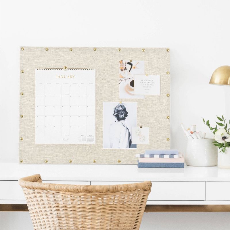 slide 3 of 4, Sugar Paper Essentials 2025 Wall Calendar 15"x12" White: Monthly Planner for Adults, Twin-Wire Binding, January-December, 1 ct