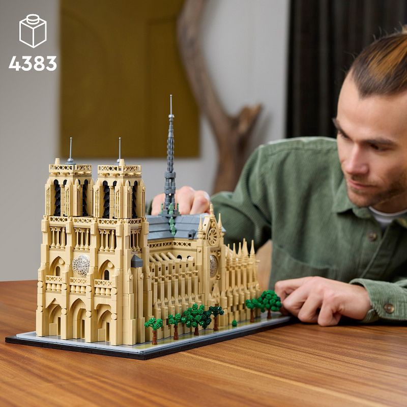slide 2 of 6, LEGO Architecture Notre-Dame de Paris Replica Build and Display Set 21061, 1 ct
