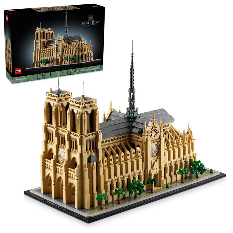 slide 1 of 6, LEGO Architecture Notre-Dame de Paris Replica Build and Display Set 21061, 1 ct